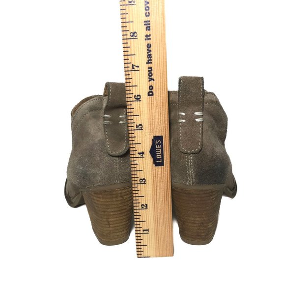 Jeffrey Campbell Rosalee Distressed Taupe Suede Booties Size 9.5 - Picture 8 of 10